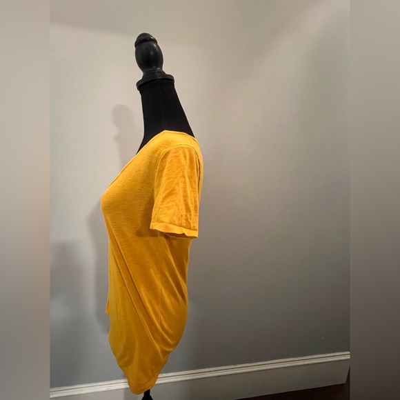 J. Crew Yellow V Neck Slub Cotton Tee - Picture 5 of 7